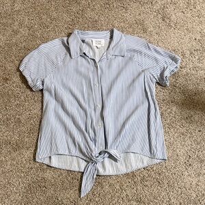 Olive and Oak Blue and White Striped Button Down Shirt